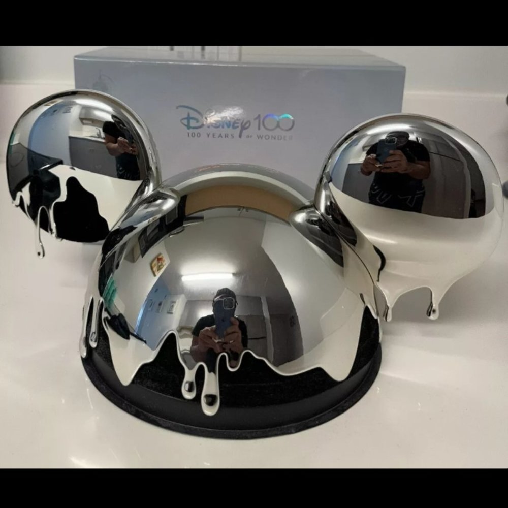 NEW Disney 100th Anniversary Mickey Mouse Platinum Ears Hat